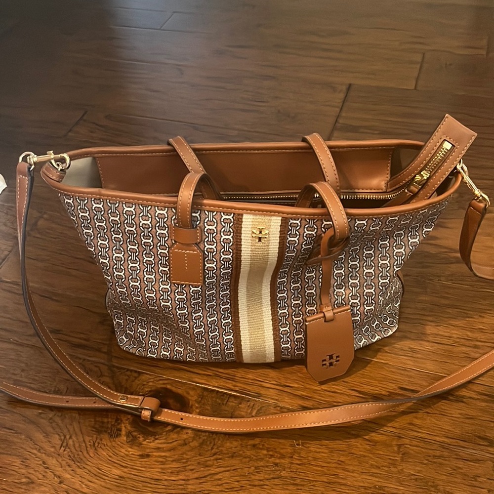 Tory Burch Gemini Link Canvas Small Tote